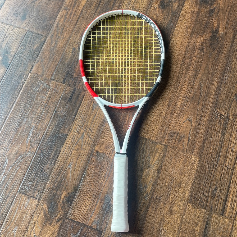 Red and White Babolat Tennis Rackets